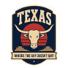 Texas Longhorn Sunset Badge