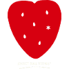 Erdbeerherz mit Spruch