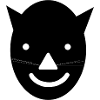Cat face silhouette