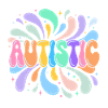 Autistischer Regenbogenspritzer