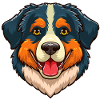 Bernese Mountain Dog (Comic Portrait)