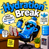 Hydration Break Cartoon-Flasche