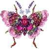 Floral Butterfly Pink Hydrangea Lavender
