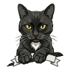Art de bannière du chat noir