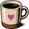 Heart Mug with Pink Heart Illustration