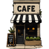 Small café street sketch