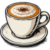Latte Kunst Kaffeetasse
