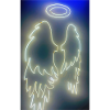 Luminous wings with neon halo
