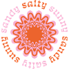 Sunburst Psychedelic Flower Circle