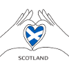 Scotland Heart with Scottish Flag Scotland