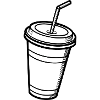 Tasse mit Stroh