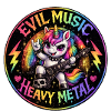 Regenbogen-Einhorn Heavy Metal