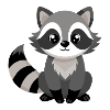 Cute baby racooon