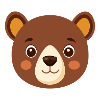 Visage d’ours mignon