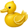 Canard citron | Motif mignon d’animal fruitier
