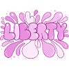 Freedom Pink Pop Art Bubbles