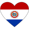 Paraguay Flagge Herz