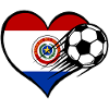 Paraguay Flagge Fußball mit Herz