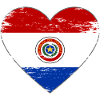 Paraguay Flagge Herz used