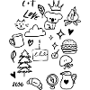 Cake Candle Linear Drawing