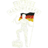Stolzer Handwerker mit Deutschland - Flagge