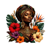 African Queen in Tropical Flair