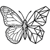 Geometric Butterfly Mandala Line Art