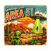 Area 51 Retro Postcard