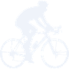 Cyclist silhouette in flow
