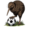 Kiwi Bird Football Player Funny