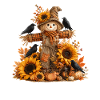 Herbstliche Sonnenblumen-Ernte