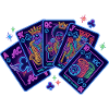 Royal Flush Poker Casino Neon Design
