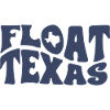 Schwebendes Texas-Logo Textkunst