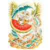 Dachshund, wire-haired dachshund, long-haired dachshund, watermelon