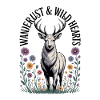 Deer among the flowers of nature