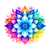 Bunte Boho Mandala Blume