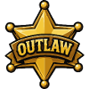 Gold Outlaw Star Badge