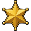 Gold Sheriff's Star Badge