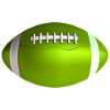 Lime Rugby Ball Print
