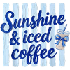 Sunshine & Iced Coffee on Blue Slats