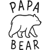 Papa Bear Contour Motif