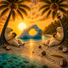 Arctic tropical dream with bears