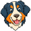 Bernese Mountain Dog (Comic Portrait/Easy)