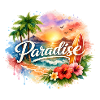 Paradise Beach Sunset Tropical Escape