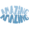 Blue Bubble Letter: Amazing