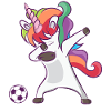 Einhorn Dab Regenbogen
