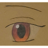 Anime Eye - Red Manga Sketch