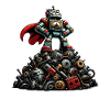 Robot hero on junk