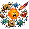 Furious sun and chaotic planets