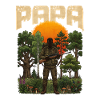 Forest hunter in sunset dad